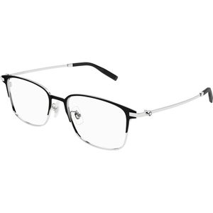 Montblanc Man Montblanc MB0314OA 001 Optische monturen Titanium Zwart Transparant Kwadraat