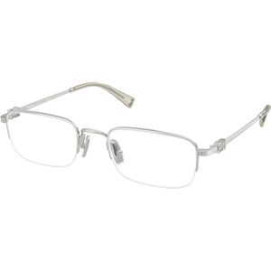 Miu Miu Vrouw MU 52WV 1BC1O11 Optische monturen Metaal Zilver Transparant Hurken Normaal