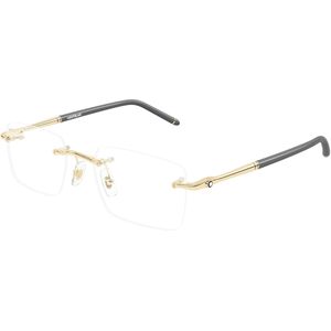 Montblanc Man MB0444O 004 Optische monturen Metaal Goud Transparant Kwadraat