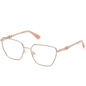 Guess Vrouw GU2952 059 Optische monturen Metaal Beige  Geometrisch Normaal
