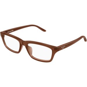 Balenciaga Man Balenciaga BB0439O 006 Optische monturen Acetaat Bruin Transparant Kwadraat