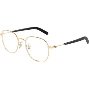 Montblanc Man Montblanc MB0425OA 001 Optische monturen Metaal Goud Transparant Kwadraat
