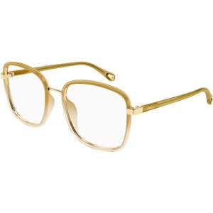 Chloé Vrouw CH0034O 022 Optische monturen Bio-geïnjecteerd Beige Transparant Kwadraat