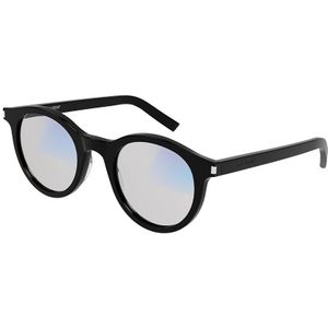 SAINT LAURENT Unisex SL 342 006 Blauwlicht brillen Acetaat Zwart Grijs Rotonde Blauw anti-licht Fotochromatisch