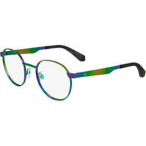 Calvin Klein Unisex CKJ24205 971 Optische monturen Metaal Veelkleurig  Rotonde Normaal