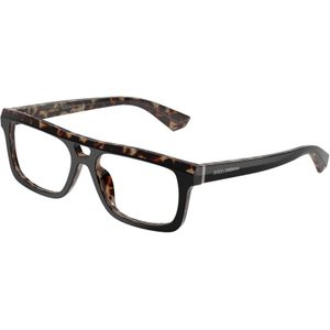 Dolce & Gabbana Man DG3431  3417 Optische monturen Acetaat Zwart Transparant Hurken Normaal