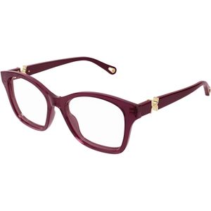 Chloé Vrouw CH0334O 005 Optische monturen Acetaat Bordeaux Transparant Kattenoog