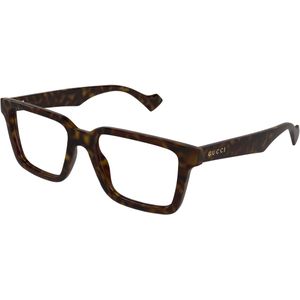 Gucci Man Gucci GG1729O 006 Optische monturen Geïnjecteerd Havana Transparant Kwadraat