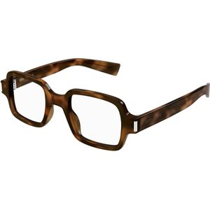 SAINT LAURENT Uniseks SL 720 OPT 003 Optische monturen Acetaat Havana Transparant Kwadraat