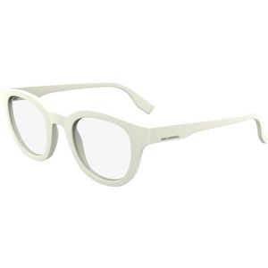 Karl Lagerfeld Unisex KL6177 105 Optische monturen Bio-injectie Wit  Geometrisch Normaal