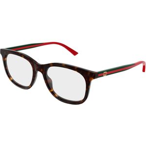 Gucci Vrouw GG1990O 002 Optische monturen Acetaat Havana Transparant Kwadraat
