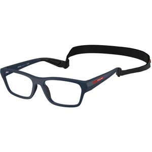 Prada Linea Rossa Man PS 03RV Mag1o1 Optische monturen Geïnjecteerd Blauw Transparant Kussen Normaal