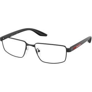 Prada Linea Rossa Man PS 52RV 1AB1O11 Optische monturen Metaal Zwart Transparant Hurken Normaal