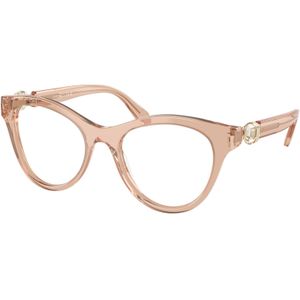 Swarovski Vrouw SK2036 1063 Optische monturen Acetaat Bruin Transparant Rotonde Normaal