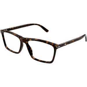 Gucci Man GG1445O 002 Optische monturen Acetaat Havana Transparant Hurken