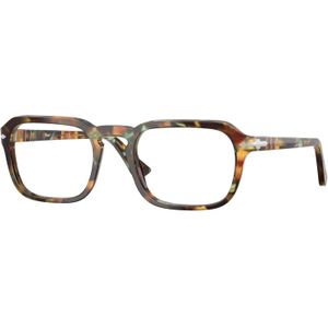 Persol Unisex PO3390V  1230 Optische monturen Acetaat Groente Transparant Hurken Normaal