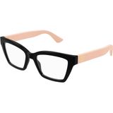 Gucci Vrouw Gucci GG1715O 006 Optische monturen Geïnjecteerd Zwart Transparant Kattenoog