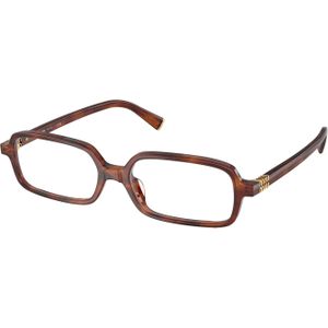 Miu Miu - Rechthoekige Bril - Bruin - 51 mm Lensbreedte