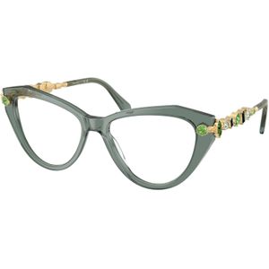 Swarovski Donna SK2047 1043 Optische monturen Acetato Verde Trasparente Cat Eye Normale