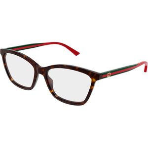 Gucci Vrouw GG1989O 002 Optische monturen Acetaat Havana Transparant Kattenoog