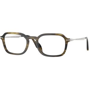 Persol Unisex PO3381V  1237 Optische monturen Acetaat Groente Transparant Kussen Normaal