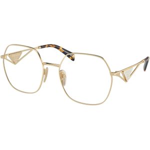 Prada Vrouw PR 59ZV 1511O1 Optische monturen Metaal Goud Transparant Geometrisch Normaal