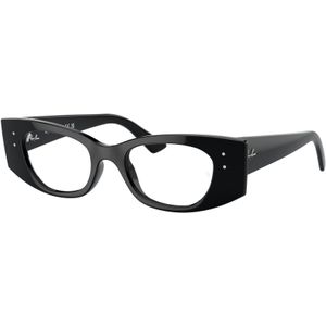 Ray - Ban Unisex RX7327 KAT 8260 Optische monturen Geïnjecteerd Zwart Transparant Geometrisch Normaal