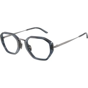 Giorgio Armani Man AR7282  6303 Optische monturen Acetaat Grijs Transparant Geometrisch Normaal