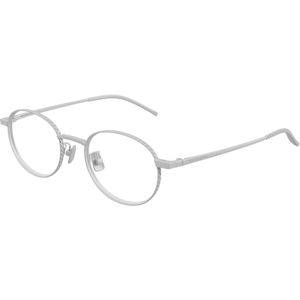 Bottega Veneta Uniseks BV1426OA 002 Optische monturen Titanium Zilver Transparant Rotonde