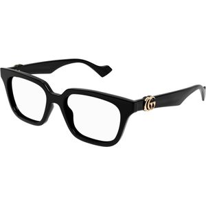 Gucci Vrouw GG1536O 001 Optische monturen Geïnjecteerd Zwart Transparant Kattenoog