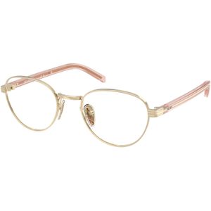 Prada Vrouw PR B53V ACX1O1 Optische monturen Metaal Goud Transparant Rotonde Normaal
