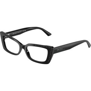 Jimmy Choo Vrouw JC3018B 5054 Optische monturen Acetaat Zwart Transparant Kattenoog Normaal