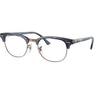 Ray - Ban Unisex RX5154 Clubmaster 8374 Optische monturen Acetaat Blauw Transparant Hurken Normaal