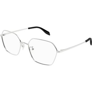 Alexander McQueen Vrouw AM0437O 003 Optische monturen Metaal Zilver  Geometrisch