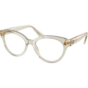 Swarovski Vrouw SK2037 3003 Optische monturen Acetaat Bruin Transparant Rotonde Normaal