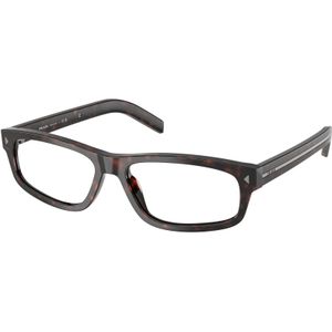 Prada Uomo PR B02V 17N1O11 Optische monturen Acetato Tartaruga Trasparente Squadrata Normale