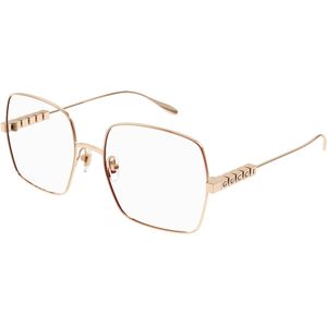 Gucci Vrouw GG1434O 002 Optische monturen Metaal Goud Transparant Hurken