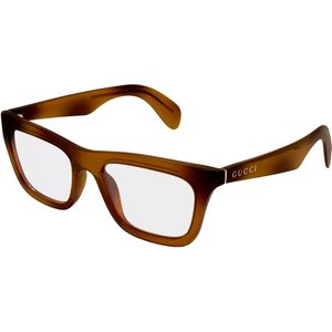 Gucci Man Gucci GG1933O 002 Optische monturen Geïnjecteerd Havana Transparant Kwadraat