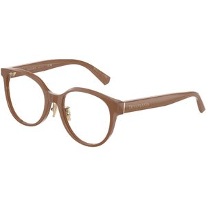 Tiffany Vrouw TF2264D 8423 Optische monturen Acetaat Bruin Transparant Rotonde Normaal