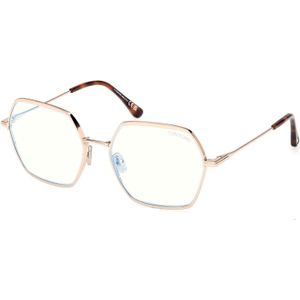 TOM FORD Vrouw FT6050-B 28 Optische monturen Metaal Goud  Geometrisch Normaal