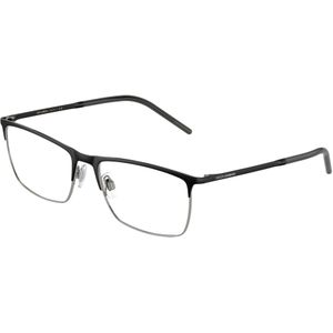 Dolce & Gabbana Uomo DG1309 1277 Optische monturen Metallo Nero Trasparente Squadrata Normale