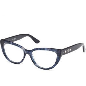 Guess Vrouw GU50175 092 Optische monturen Acetaat Blauw  Kattenoog Normaal