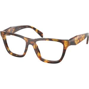 Prada Vrouw PR C10V  14L1O1 Optische monturen Acetaat Schildpad Transparant Vlinder Normaal