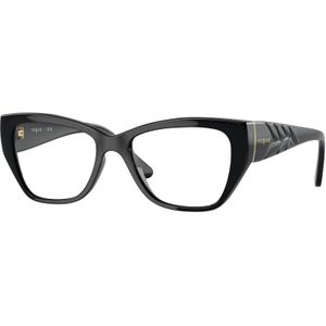 VOGUE EYEWEAR Vrouw VO5483 W44 Optische monturen Geïnjecteerd Zwart Transparant Vlinder Normaal