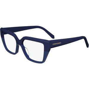 Ferragamo Vrouw SF2971 414 Optische monturen Acetaat Blauw  Hurken Normaal Normaal