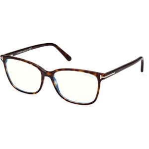 TOM FORD Vrouw FT5842-B 52 Optische monturen Acetaat Havana  Vierkant Normaal