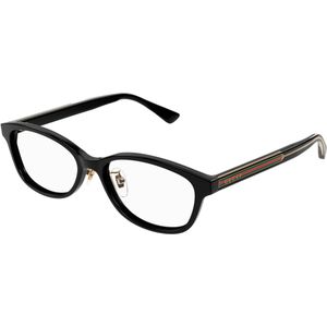 Gucci Uniseks GG1612OJ 001 Optische monturen Acetaat Zwart Transparant Rotonde