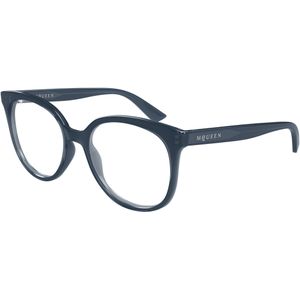 Alexander McQueen Vrouw Alexander McQueen AM0540O 003 Optische monturen Acetaat Grijs Transparant Kattenoog
