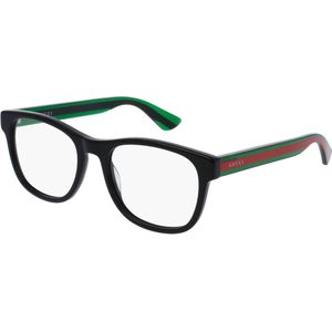 Gucci Man GG0004ON 002 Optische monturen Acetaat Zwart/groen  Hurken