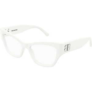 Balenciaga Vrouw BB0362O 003 Optische monturen Acetaat Wit Transparant Kattenoog